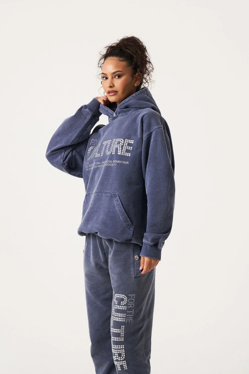 Kapuzenpullover mit Kristallrand