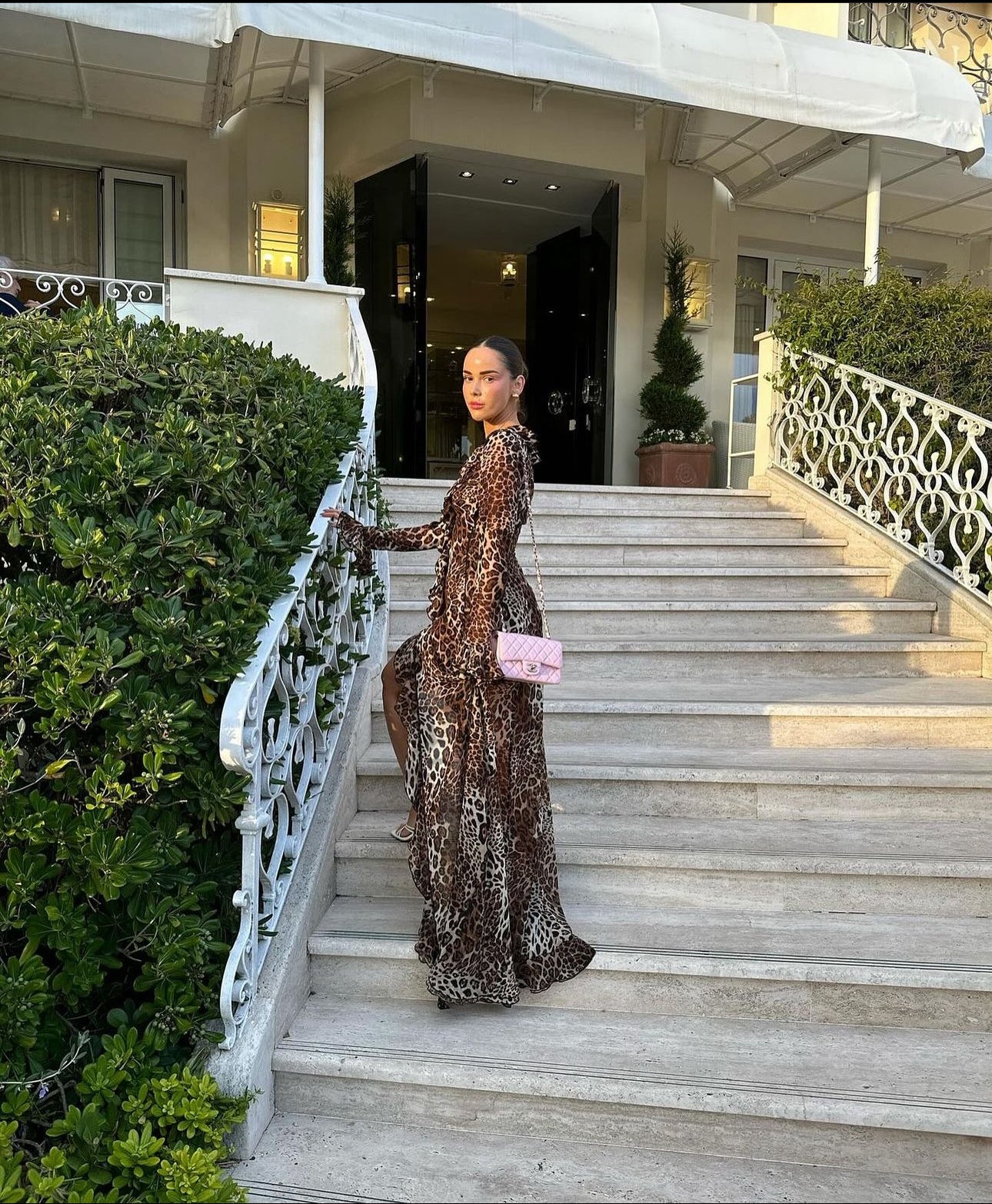 Leopard Luxe Slit Dress