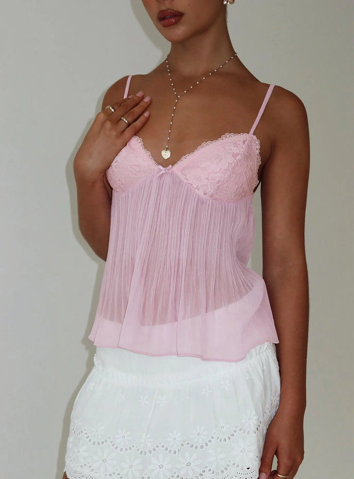 Soleil Pleat Top