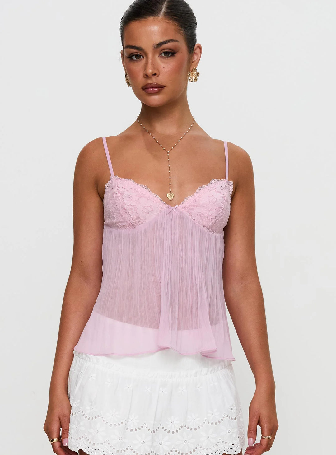 Soleil Pleat Top