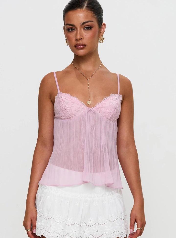 Soleil Pleat Top