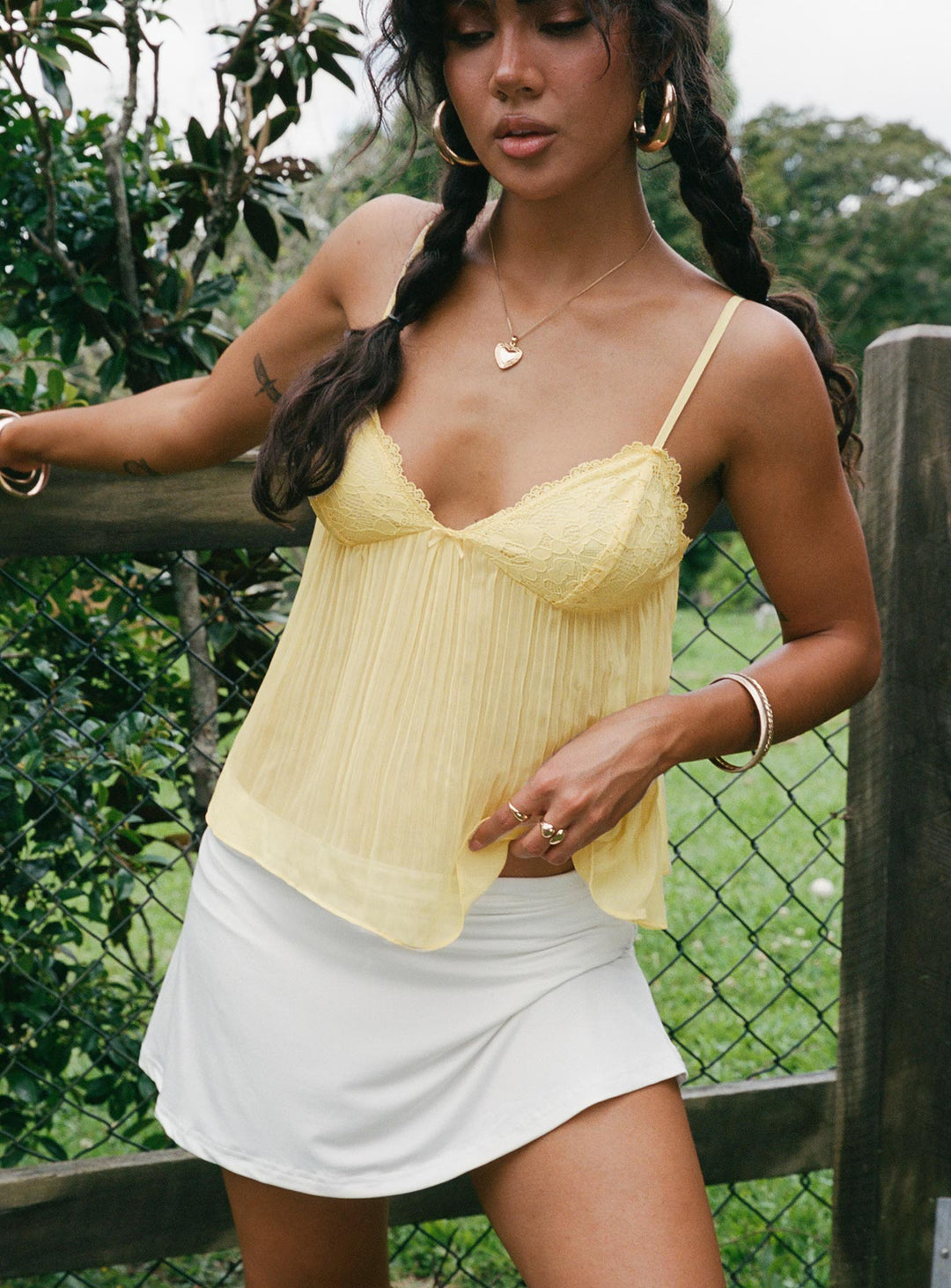 Soleil Pleat Top