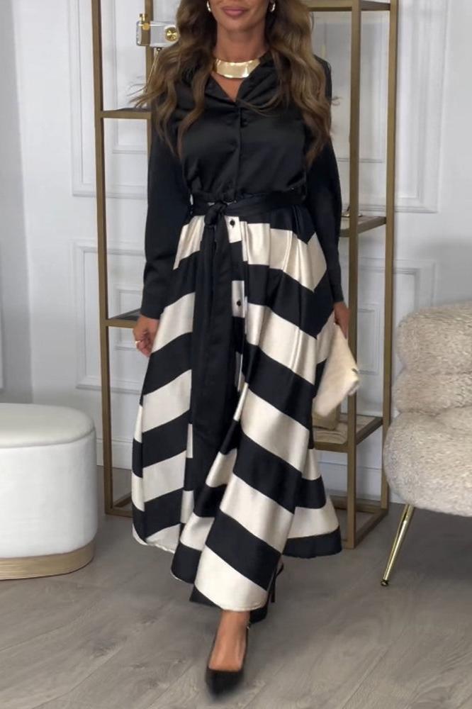 Stripes & Elegance Dress