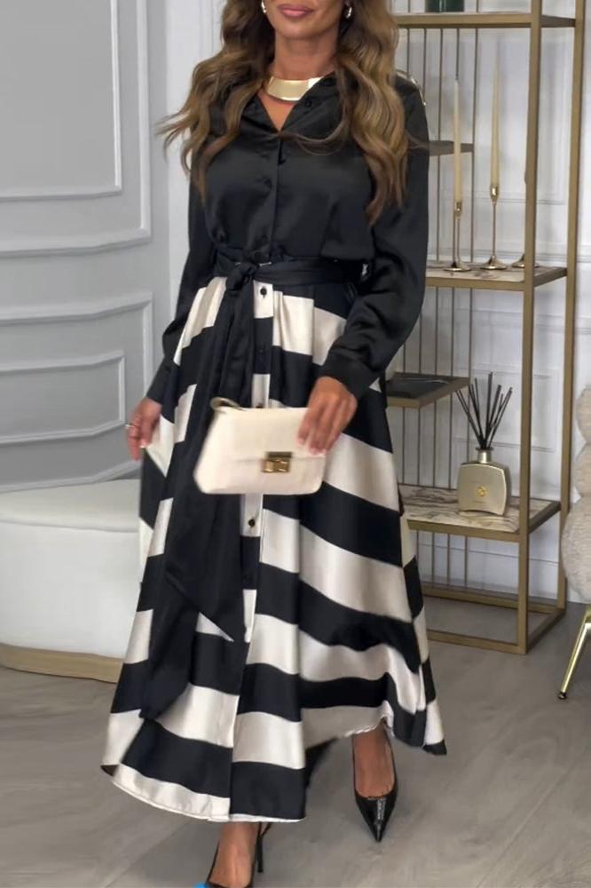 Stripes & Elegance Dress