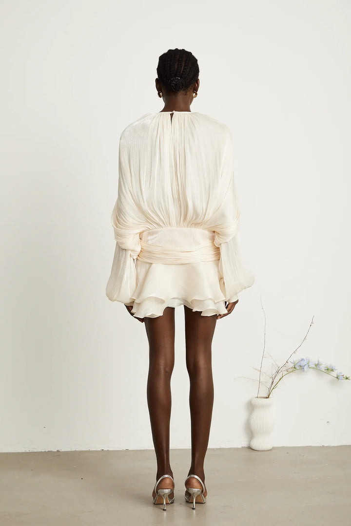 Luxe Pleat Mini Dress
