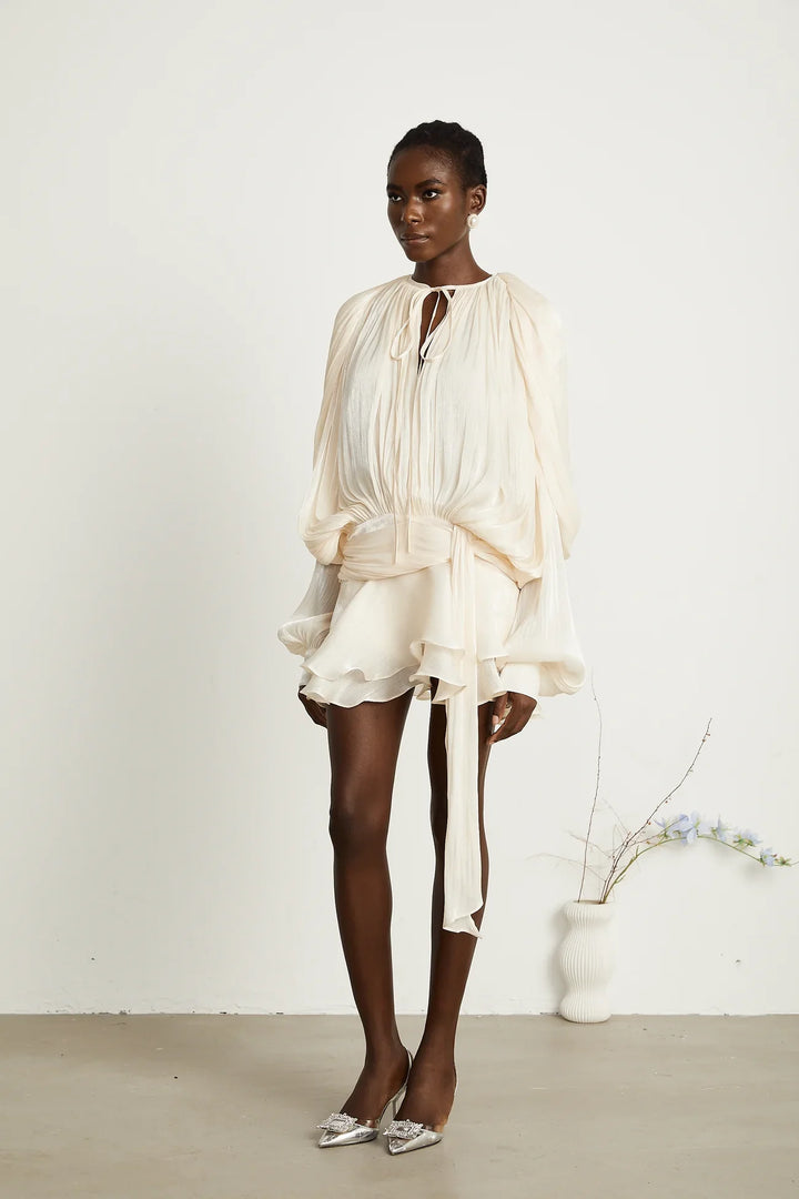 Luxe Pleat Mini Dress