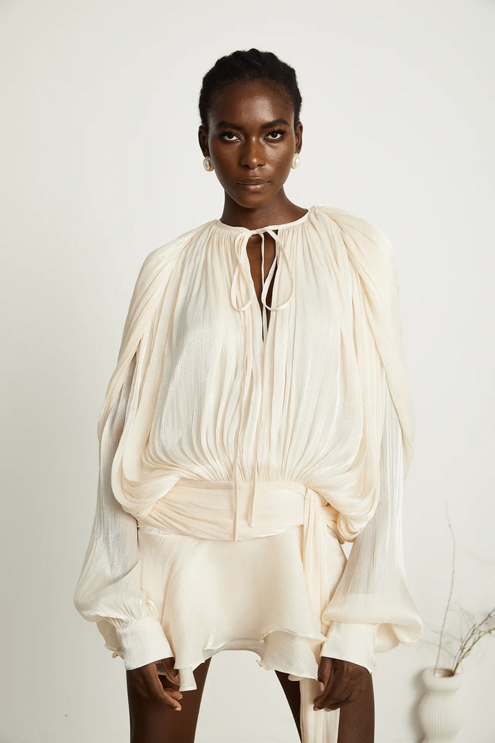 Luxe Pleat Mini Dress