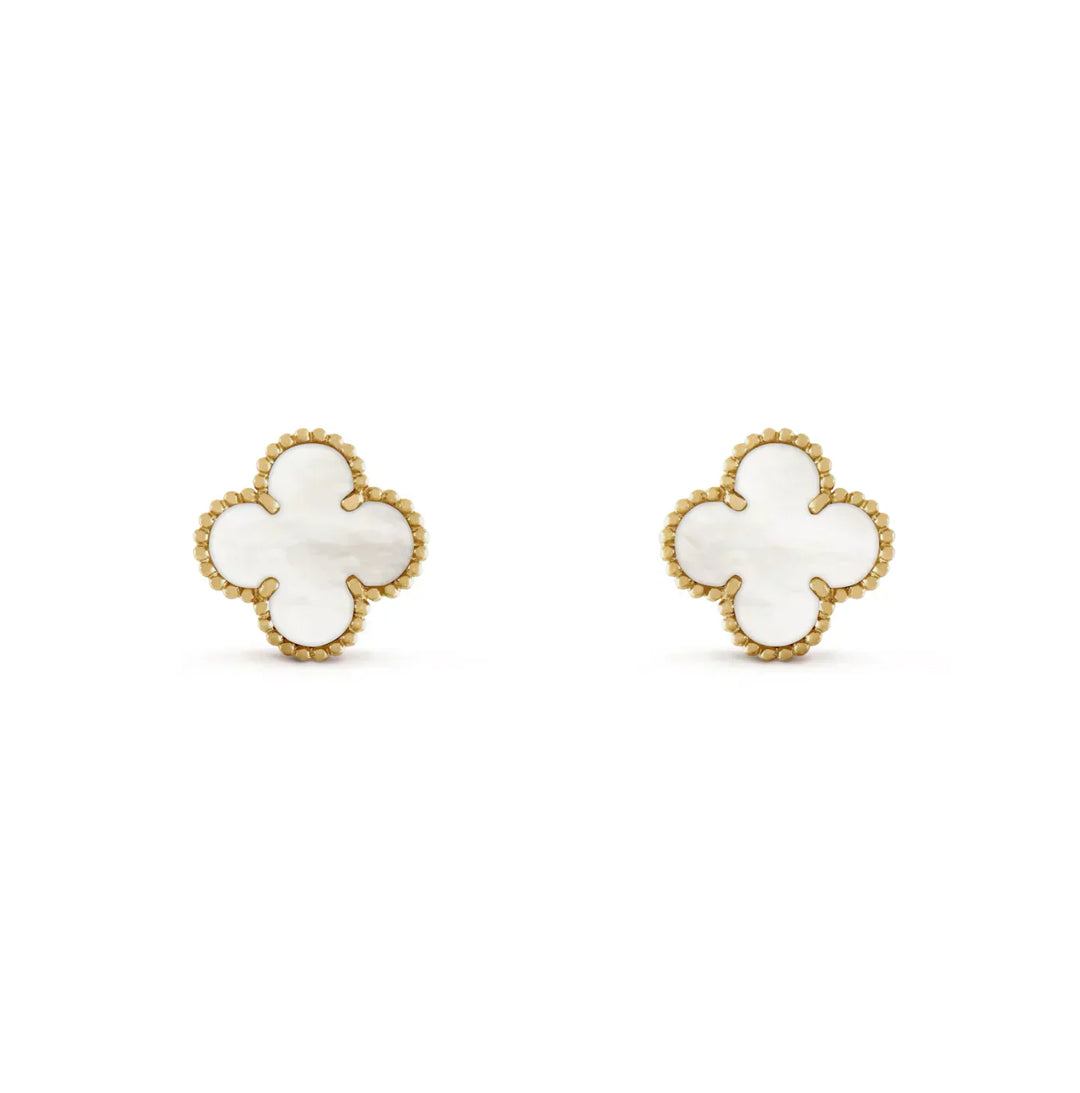 Pearl White VC Earrings