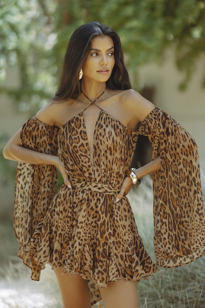 Claudia MINI DRESS - LEOPARD