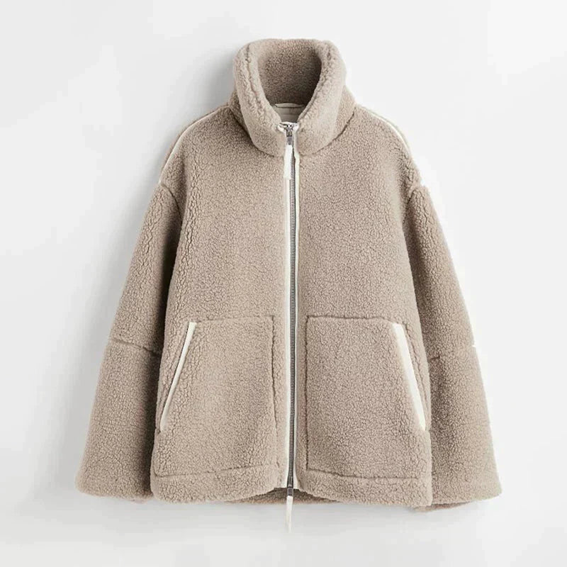 Kuscheliger Teddyfleece-Reißverschluss