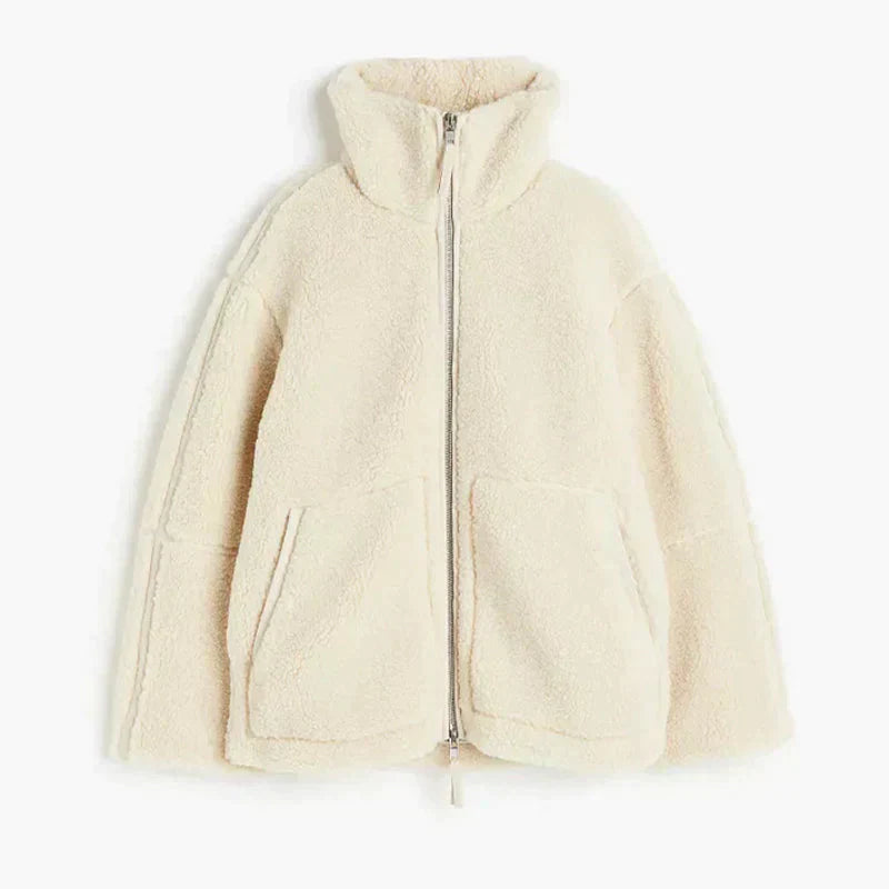 Kuscheliger Teddyfleece-Reißverschluss