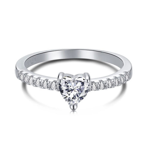 Sterling silver Dainty heart ring