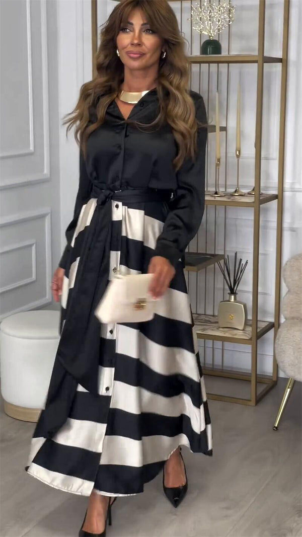 Stripes & Elegance Dress